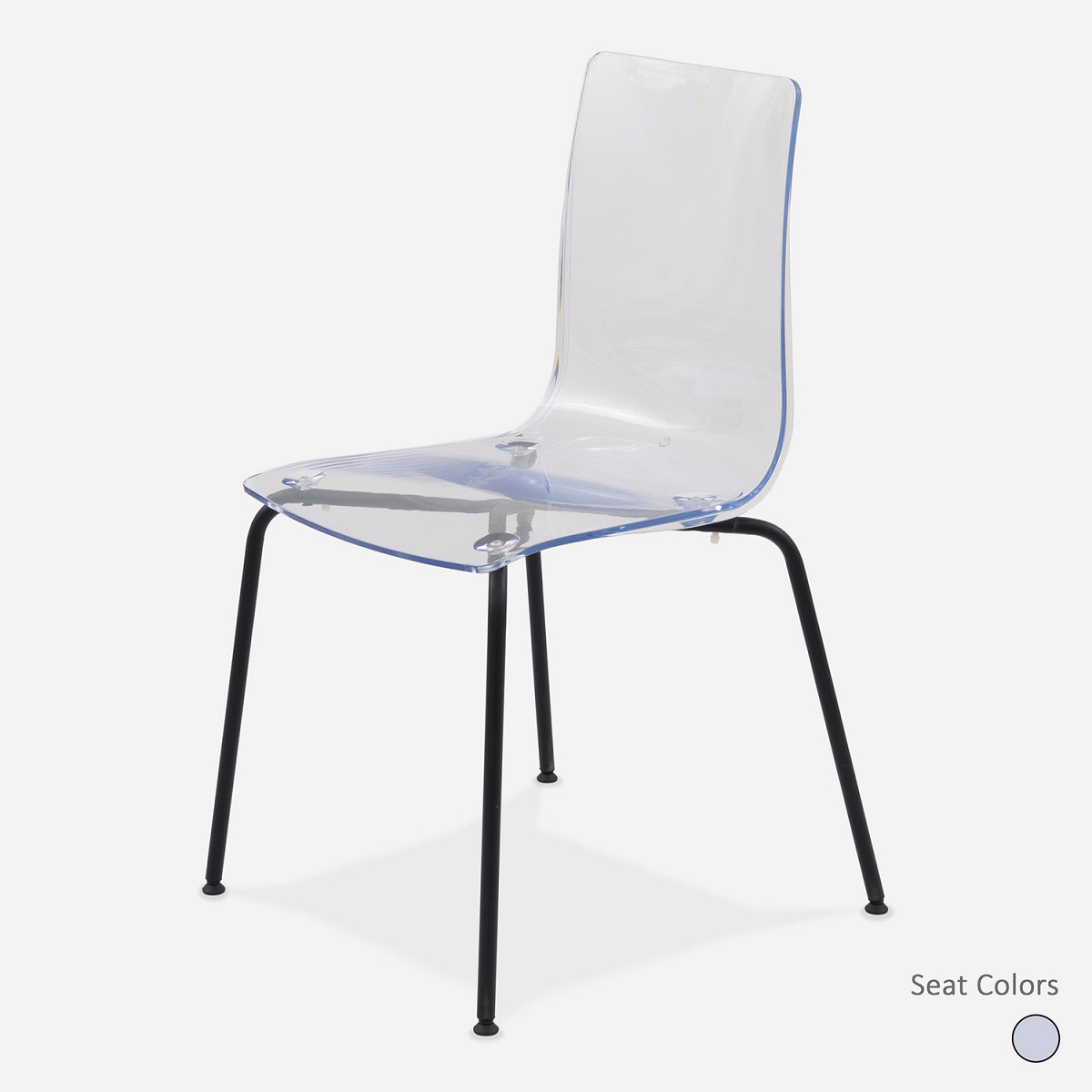 ALUDRA Chair - clear transparent, painted frame