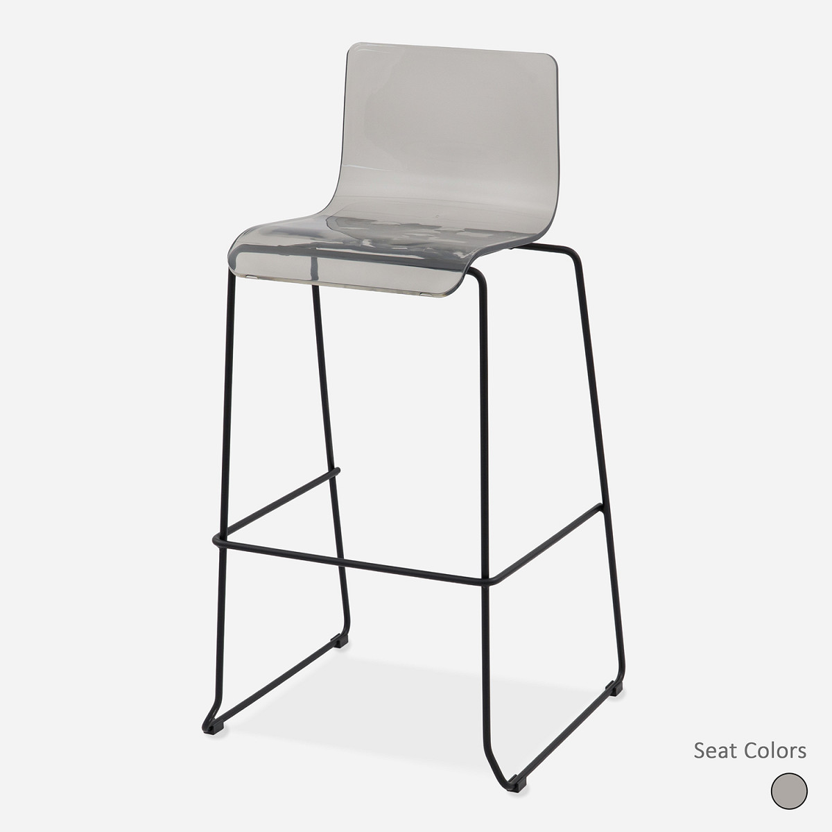 ALUDRA Stool - toned transparent, painted frame